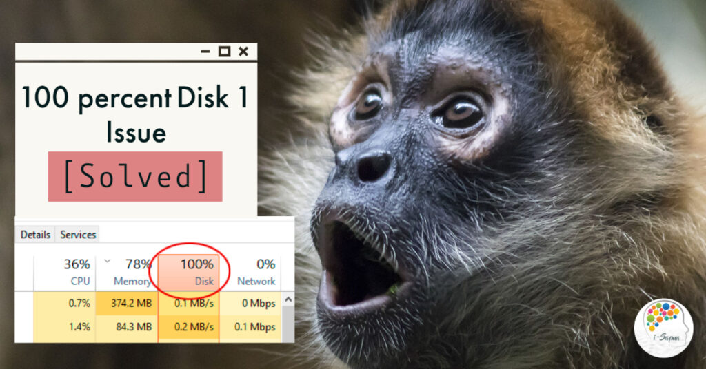 100 percent disk 1 issue